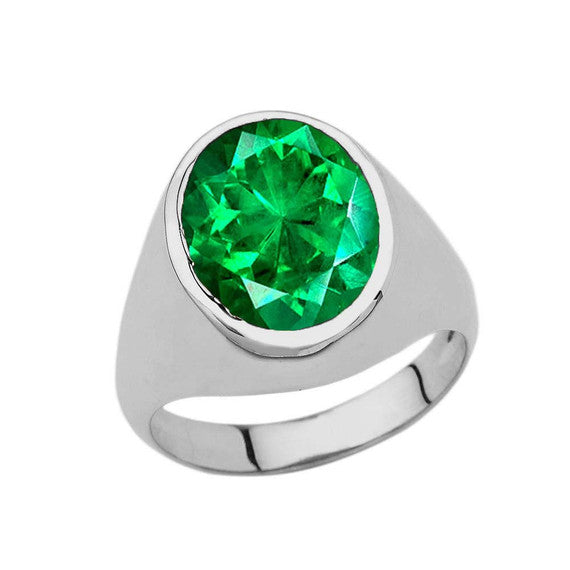 .925 Sterling Silver Personalized Oval Cut 10ct Birthstone Ring