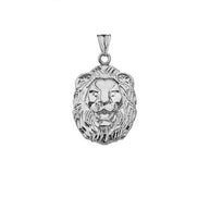 Gold Diamond Cut Lion Pendant Necklace (Available in Yellow/Rose/White Gold)
