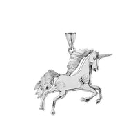.925 Unicorn Pendant Necklace in Sterling Silver