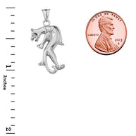 Sterling Silver Panther Pendant Necklace