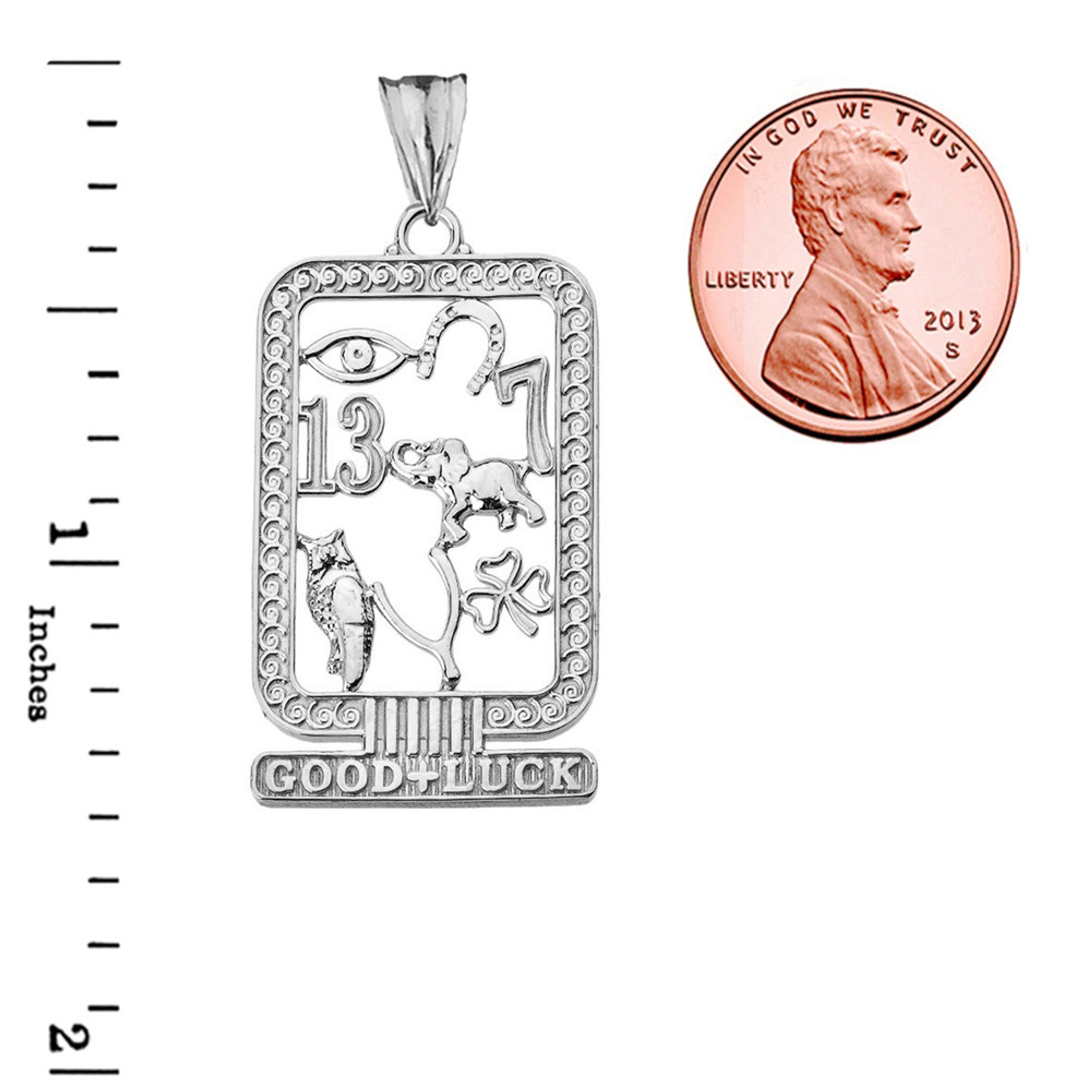 Solid Gold Ancient Egyptian Good Luck Cartouche Pendant (Available in Yellow/Rose/White Gold)
