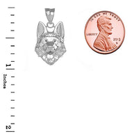 German Shepherd Head Pendant Necklace in Sterling Silver (Copy)