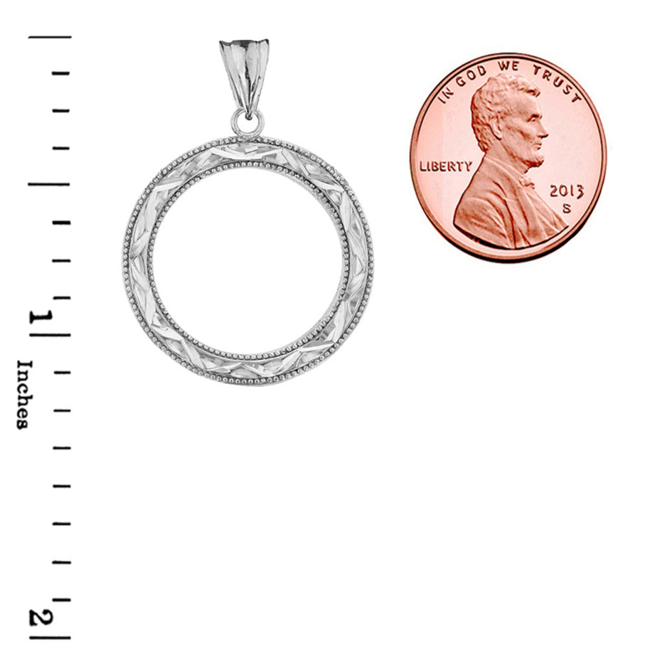 Chic Sparkle Cut Circle of Life Pendant Necklace in Sterling Silver