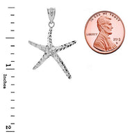 Gold Starfish Pendant Necklace (Available in Yellow/Rose/White)