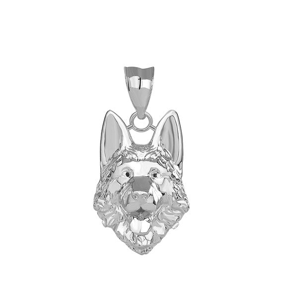 German Shepherd Head Pendant Necklace in Sterling Silver (Copy)