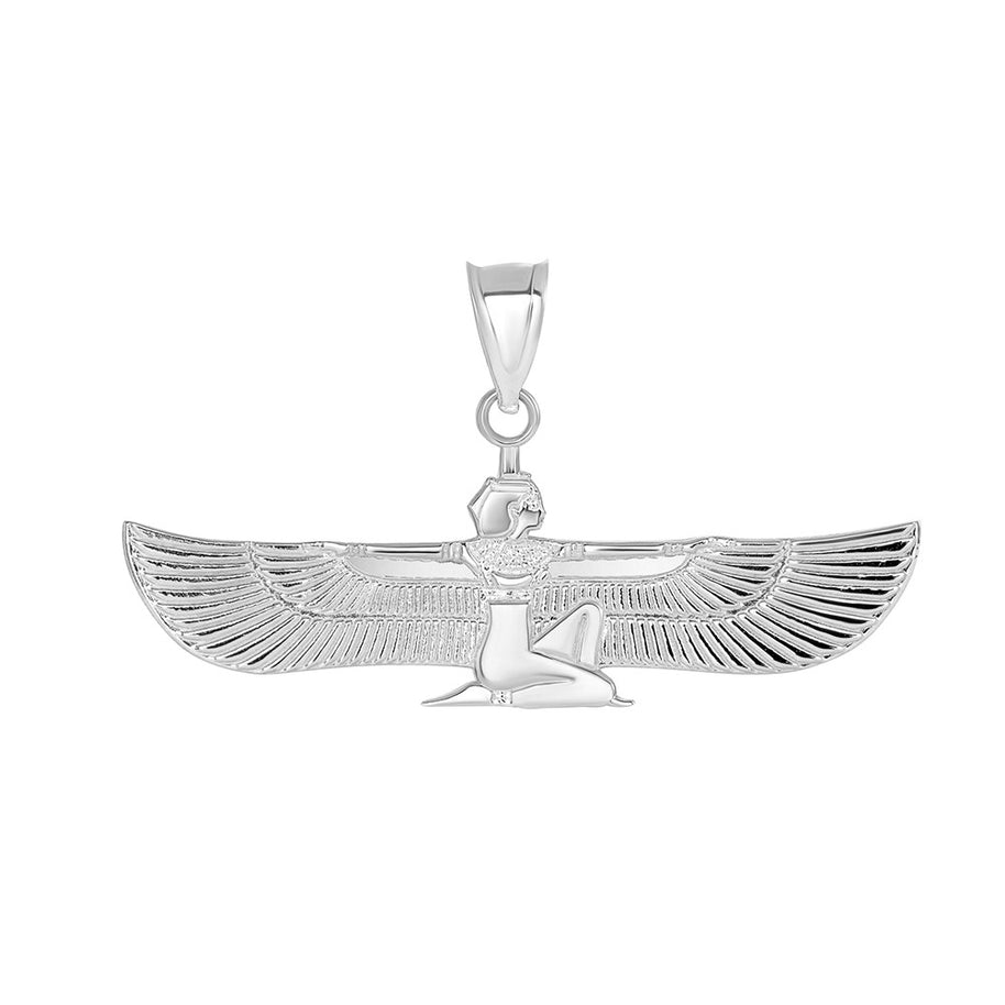 Gold Isis Egyptian Goddess of Magic And Healing Pendant Necklace (Available in Yellow/Rose/White Gold)