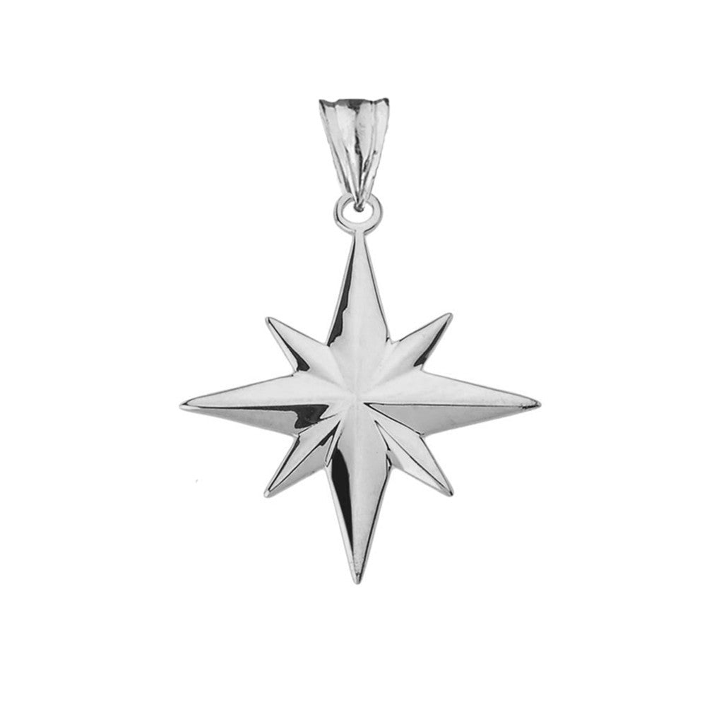 Solid Gold North Star Pendant Necklace (Available in Yellow/Rose/White Gold)