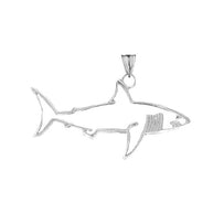 Shark Cut Out Pendant Necklace In Gold (Yellow/Rose/White)