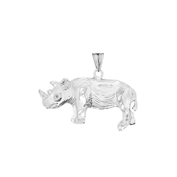 Rhino Pendant Necklace In Gold (Yellow/Rose/White)