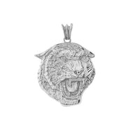 Solid Gold Bold Jaguar Statement Pendant Necklace (Available in Yellow/Rose/White Gold)