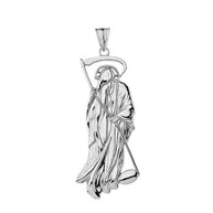 Musical Grim Reaper Pendant Necklace in Sterling Silver