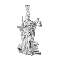 Lady Justice Pendant Necklace in Sterling Silver