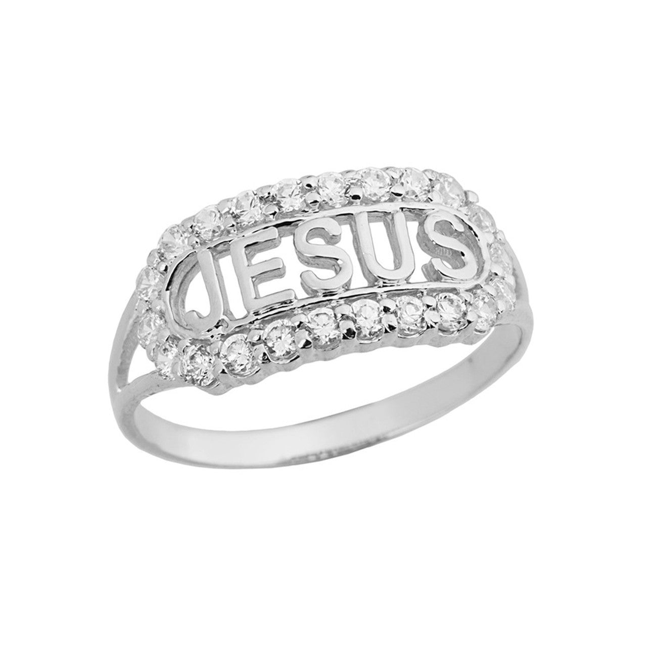 Solid Gold 'JESUS' Ring (Available in Yellow/Rose/White Gold)