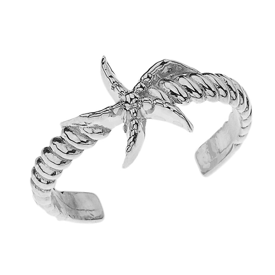Gold Starfish Rope Toe Ring (Available in Yellow/Rose/White Gold)
