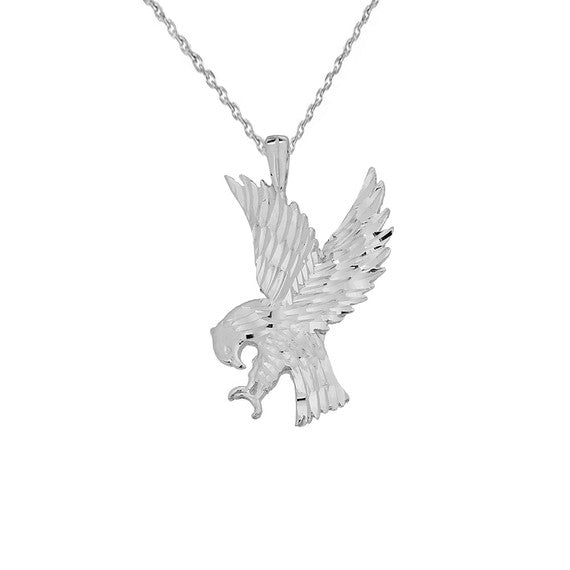 Gold American Eagle Pendant Necklace(Available in Yellow/Rose/White Gold)