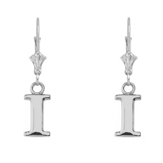 Initial Earrings in Sterling Silver