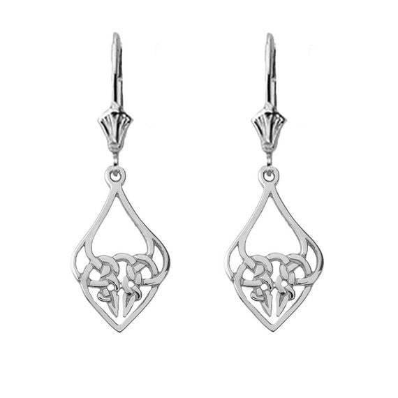 Designer Celtic Knot Statement Earrings(Available in Yellow/Rose/White Gold)