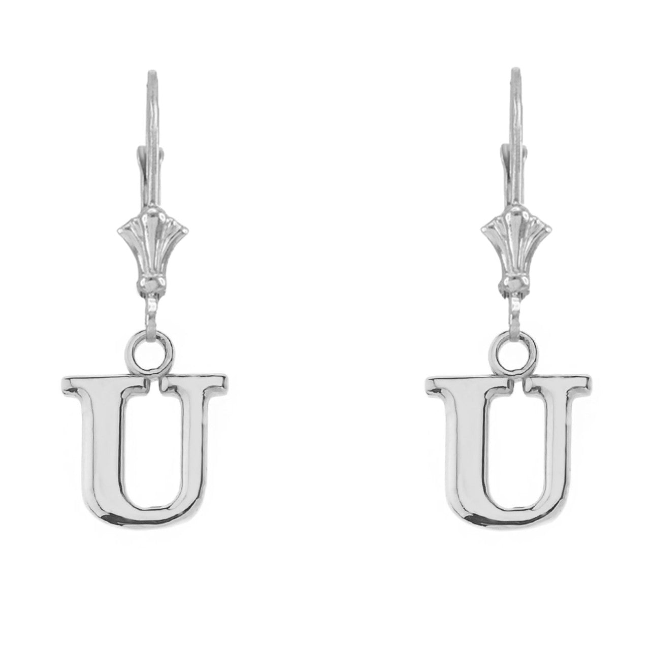 Initial Earrings in Sterling Silver