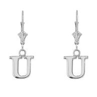 Initial Earrings in Sterling Silver