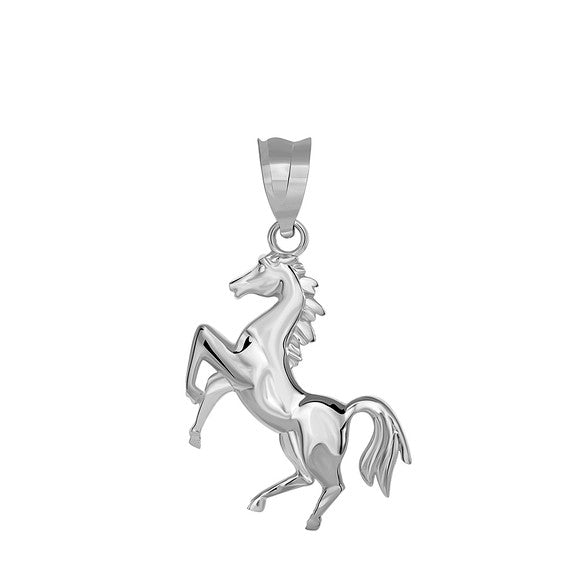 Gold Horse Stallion Pendant Necklace (Available in Yellow/Rose/White Gold)