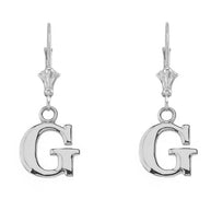 Initial Earrings in Sterling Silver