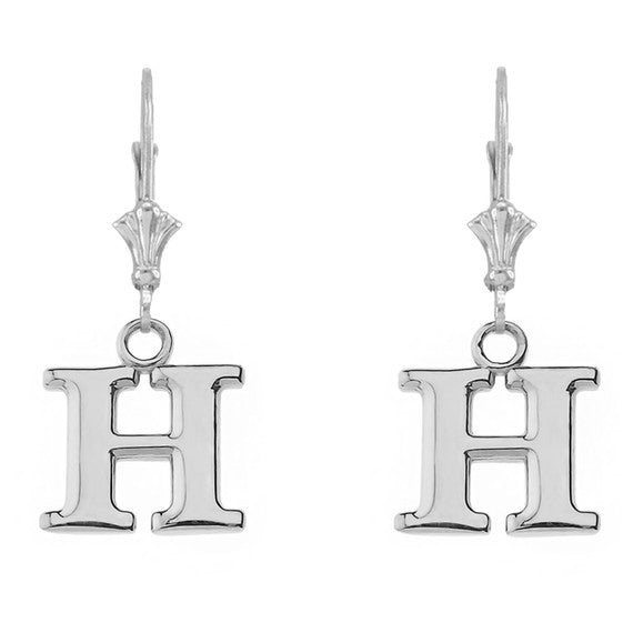Initial Earrings in Sterling Silver