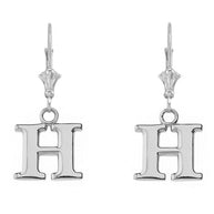 Initial Earrings in Sterling Silver