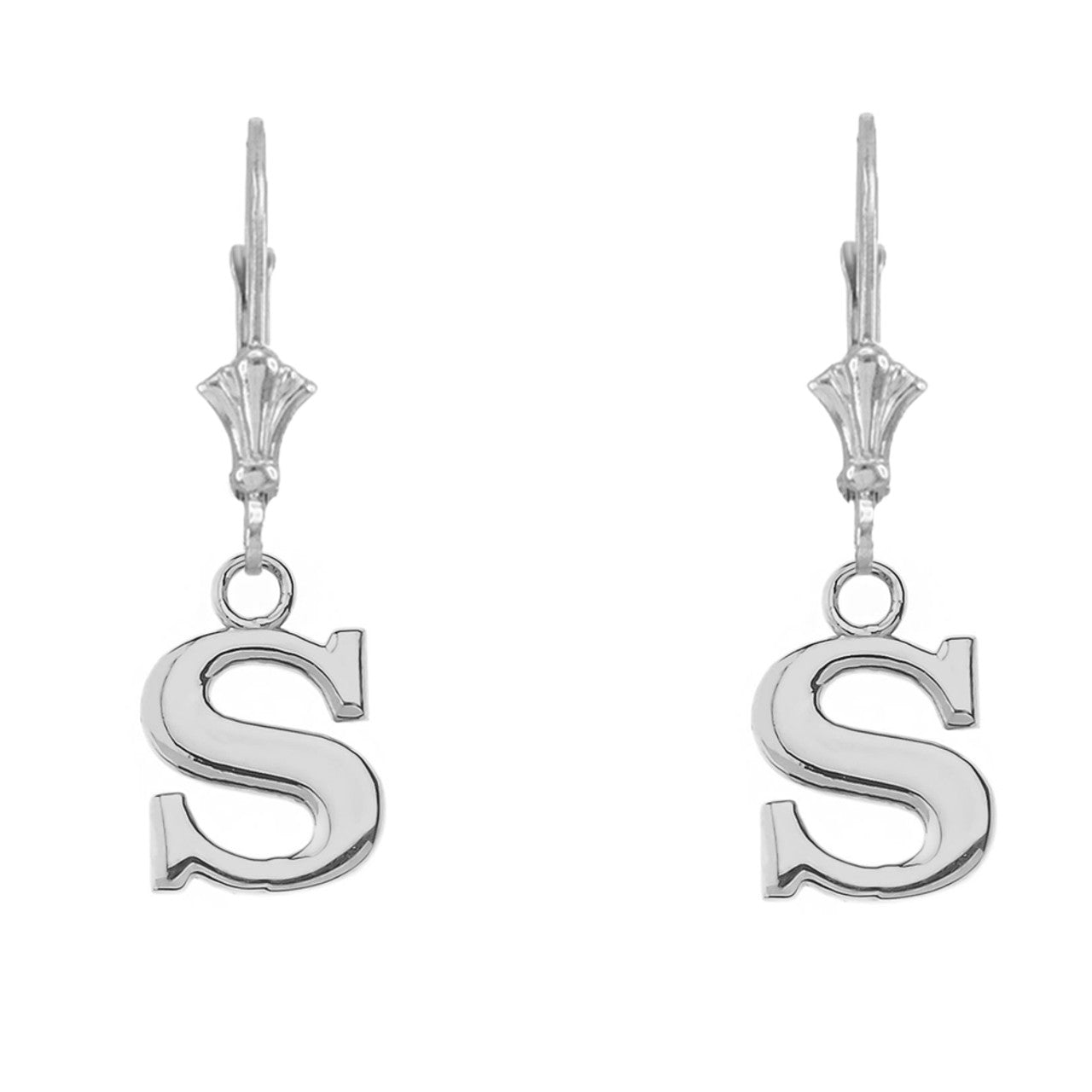 Initial Earrings in Sterling Silver