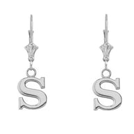 Initial Earrings in Sterling Silver