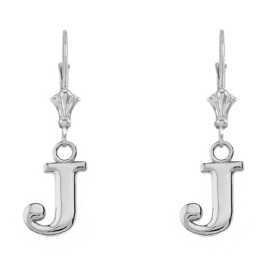 Initial Earrings in Sterling Silver