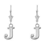 Initial Earrings in Sterling Silver