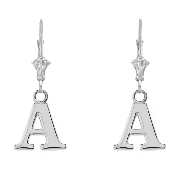 Initial Earrings in Sterling Silver