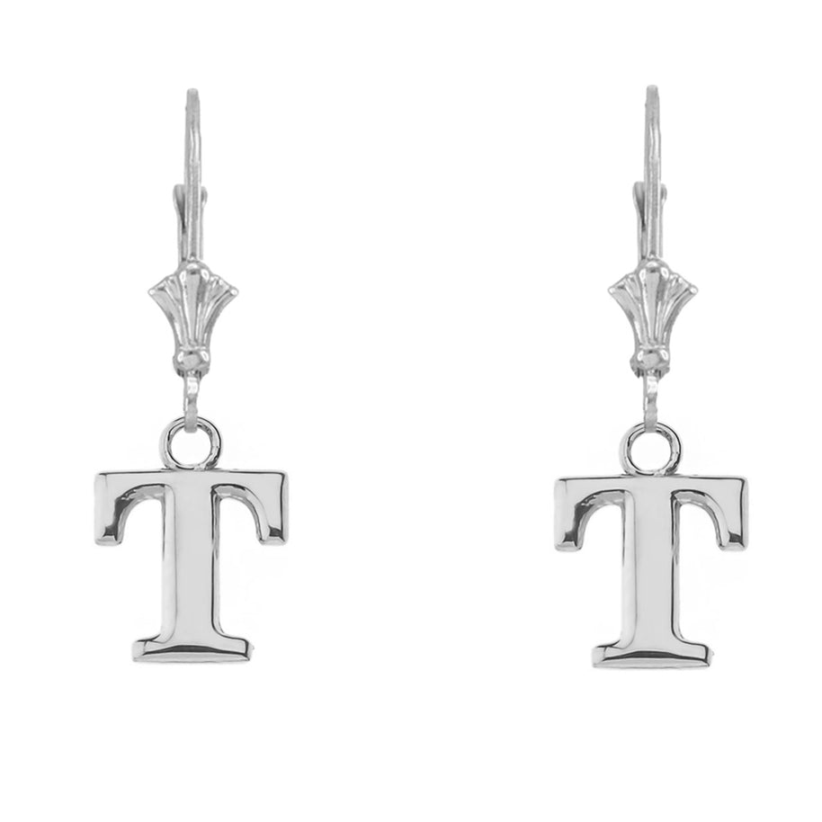 Initial Earrings in Sterling Silver