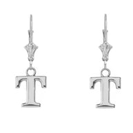 Initial Earrings in Sterling Silver