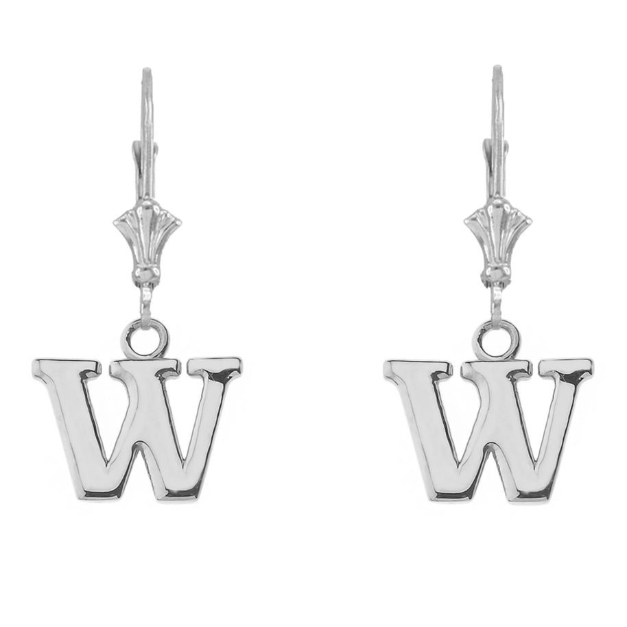 Initial Earrings in Sterling Silver