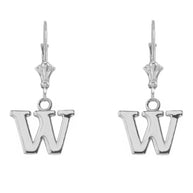 Initial Earrings in Sterling Silver