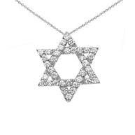 Gold Jewish Star of David with Hidden Bail Pendant Necklace(Available In Yellow/Rose/White Gold)