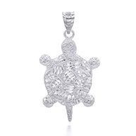 Silver Turtle Pendant Necklace
