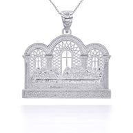 Silver Last Supper Pendant Necklace