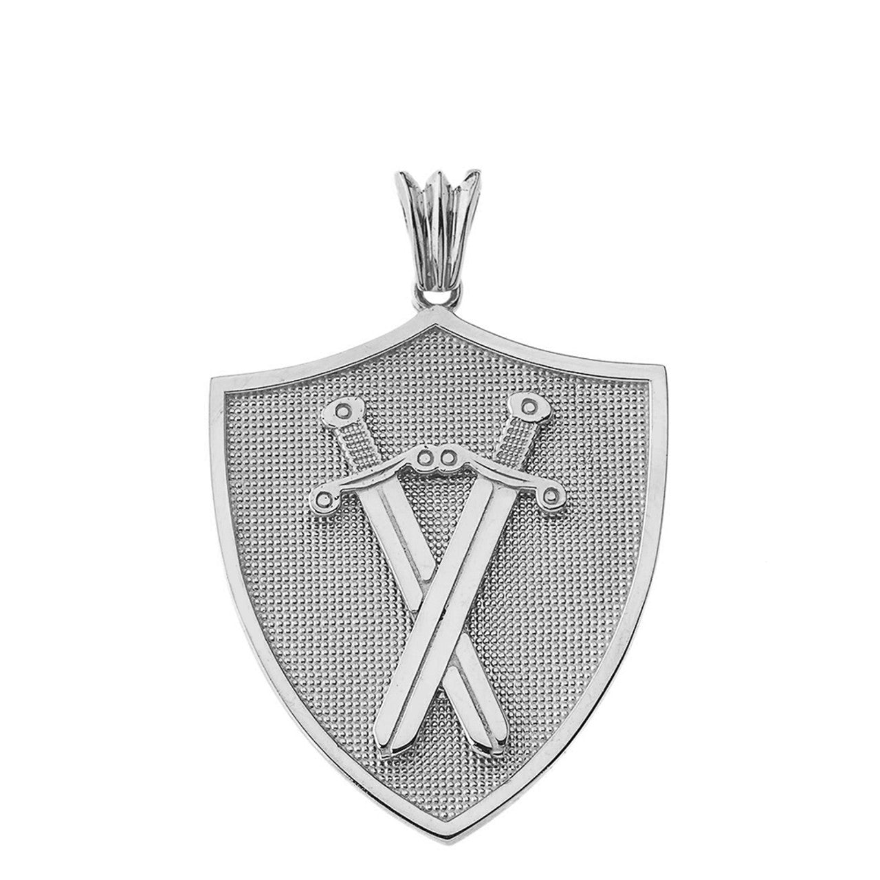 Protection Swords Shield in Sterling Silver
