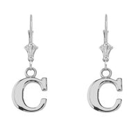 Initial Earrings in Sterling Silver