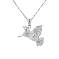 Hummingbird Pendant Necklace In Gold (Yellow/Rose/White)