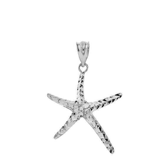 Gold Starfish Pendant Necklace (Available in Yellow/Rose/White)