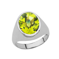 .925 Sterling Silver Personalized Oval Cut 10ct Birthstone Ring