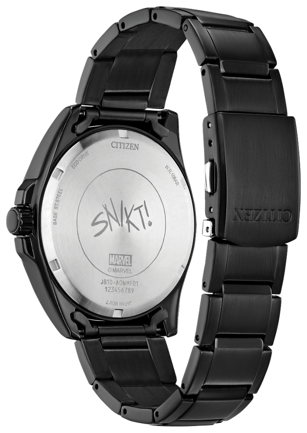 Citizen AW1435-66W Eco-Drive Marvel Wolverine Blue Dial Leather Strap Men's Watch