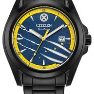Citizen AW1435-66W Eco-Drive Marvel Wolverine Blue Dial Leather Strap Men's Watch