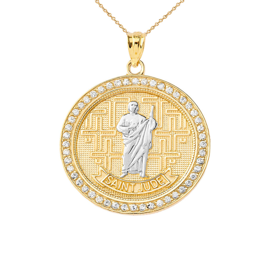 Gold Religious Patron Saint Helena Oval Medallion Pendant Necklace (Available in Yellow/Rose/White) (Copy)