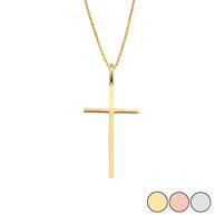 10K/14K Gold Dainty Cross Necklace (1.16