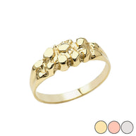 Gold Nugget Pinky Ring (Available in Yellow/Rose/White Gold)