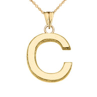 Gold Personalized Milgrain Letter 